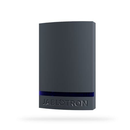 Jablotron JA-1X1A-C-AN-B – Antracitový kryt sirény pre JA-111A, JA-151A a JA-163A - modrý blikač