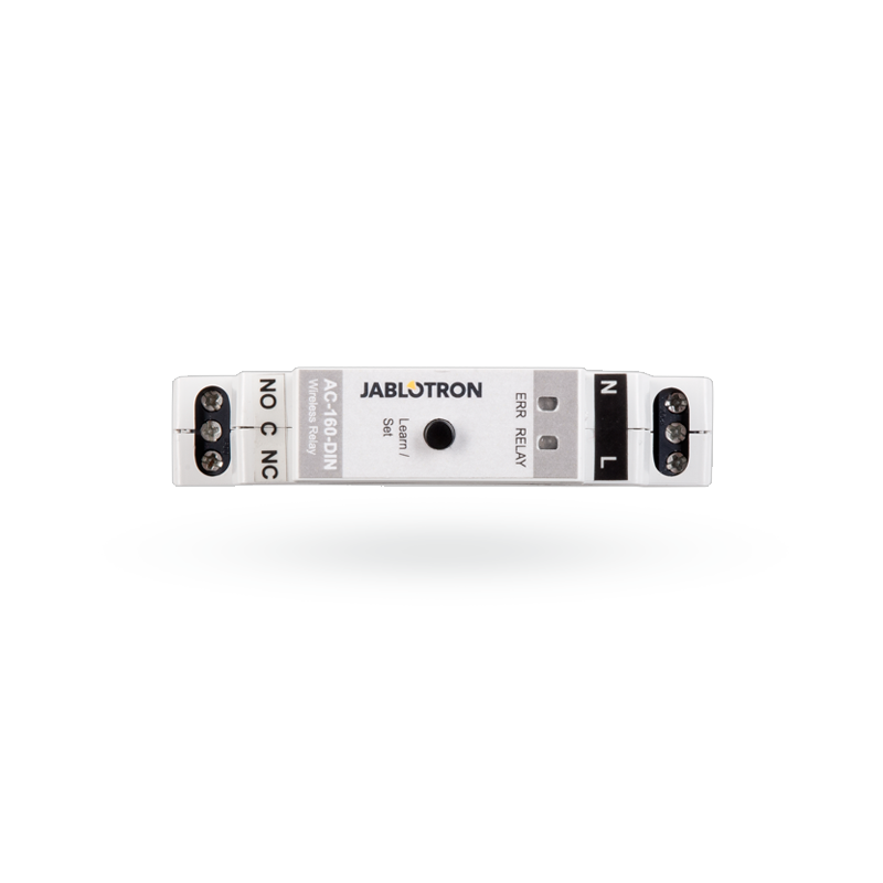 Jablotron AC-160-DIN – Bezdrôtové multifunkčné relé na DIN lištu