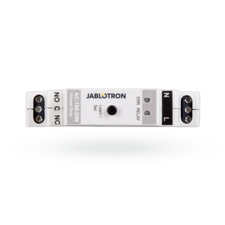 Jablotron AC-160-DIN – Bezdrôtové multifunkčné relé na DIN lištu