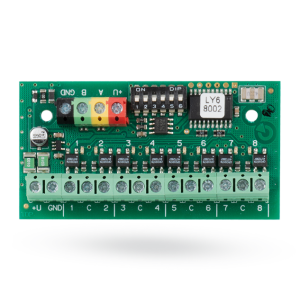 Jablotron JB-118N – Zbernicový signálový modul PG - 8 výstupov
