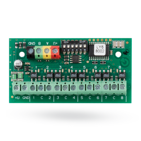 Jablotron JB-118N – Zbernicový signálový modul PG - 8 výstupov