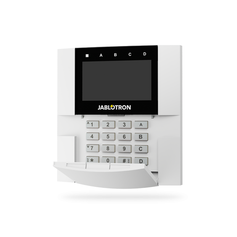 Jablotron JA-110E – Zbernicová klávesnica s displejom a RFID čítačkou