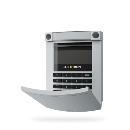 Jablotron JA-114E-GR – Zbernicový prístupový modul s displejom, klávesnicou a RFID - Sivá
