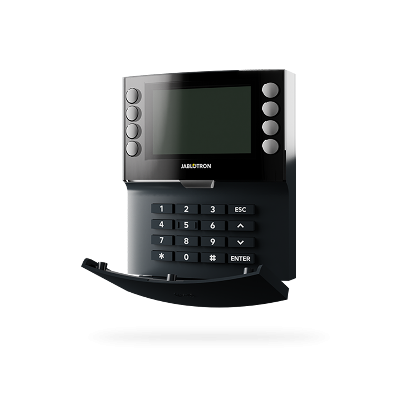 Jablotron JA-115E-AN – Zbernicový prístupový modul štvorsegmentový s displejom, klávesnicou a RFID čítačkou - antracitový