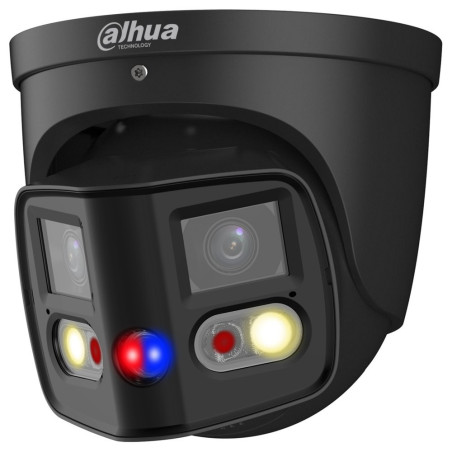 Dahua IPC panorama 8Mpix(2x4Mpix) 1/2.7" 20fps turret 4096x1860 180 WDR IR25m+White20m mic+repro SMD4.0 AI čierna
