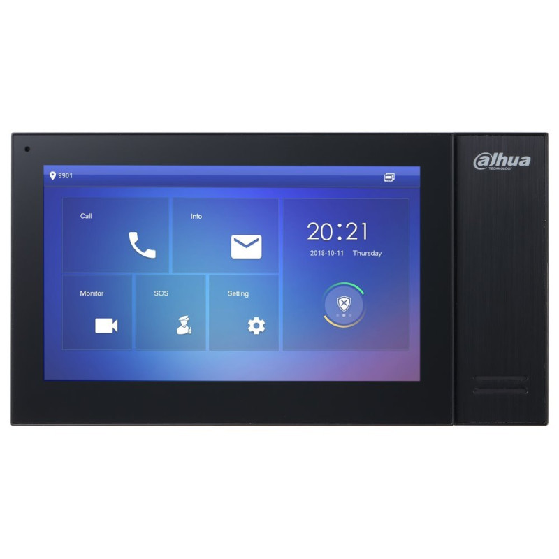 Dahua Bytový monitor IP/ touch 7" 1024x600/ Ethernet/ PoE 802.3af/ pamäť/ CZ menu/ čierny