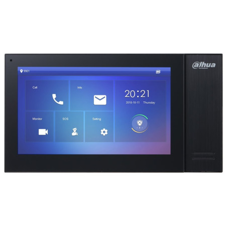 Dahua Bytový monitor IP/ touch 7" 1024x600/ Ethernet/ PoE 802.3af/ pamäť/ CZ menu/ čierny