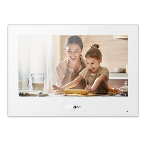 Dahua Bytový monitor IP/ touch 7" 1024x600/ Ethernet+WiFi/ PoE 802.3af/ pamäť/ CZ menu/ Android 8.1/ biely