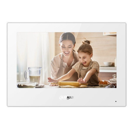 Dahua Bytový monitor IP/ touch 7" 1024x600/ Ethernet+WiFi/ PoE 802.3af/ pamäť/ CZ menu/ Android 8.1/ biely