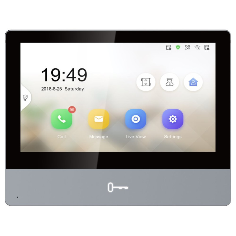 Hikvision DS-KH8350-WTE1 - 7" IP bytový dotykový monitor; Wi-Fi; PoE