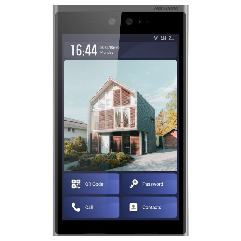 Hikvision DS-KD9633-E6 - IP dverový interkom s rozpoznávaním tváre; 10" dotykový displej; čítačka Mifare kariet