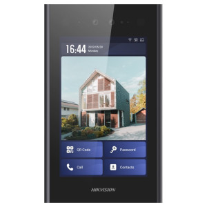Hikvision DS-KD9403-E6 - IP dverový interkom s rozpoznávaním tváre; 8" dotykový displej; čítačka Mifare kariet