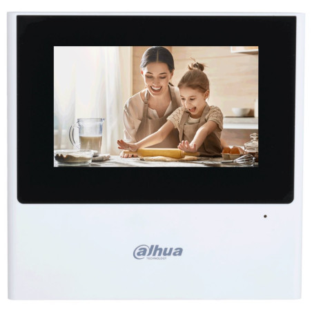 Dahua Bytový monitor IP/ touch 4,3" 480x272/ LAN+WiFi/ PoE 802.3af/ CZ menu/ bielo-čierny