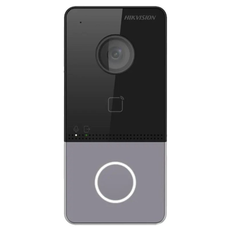 Hikvision DS-KV6113-PE1(C) - IP dverový interkom, 1-tlačidlový, plast, čítačka kariet, 2MPx kamera