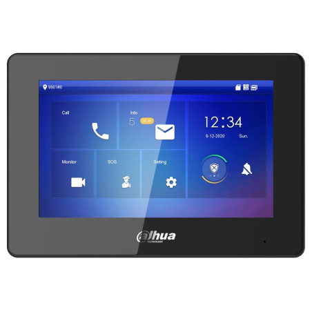 Dahua Bytový monitor IP 2-vodič/ touch 7" 1024x600/ pamäť/ WiFi/ CZ menu/ čierny