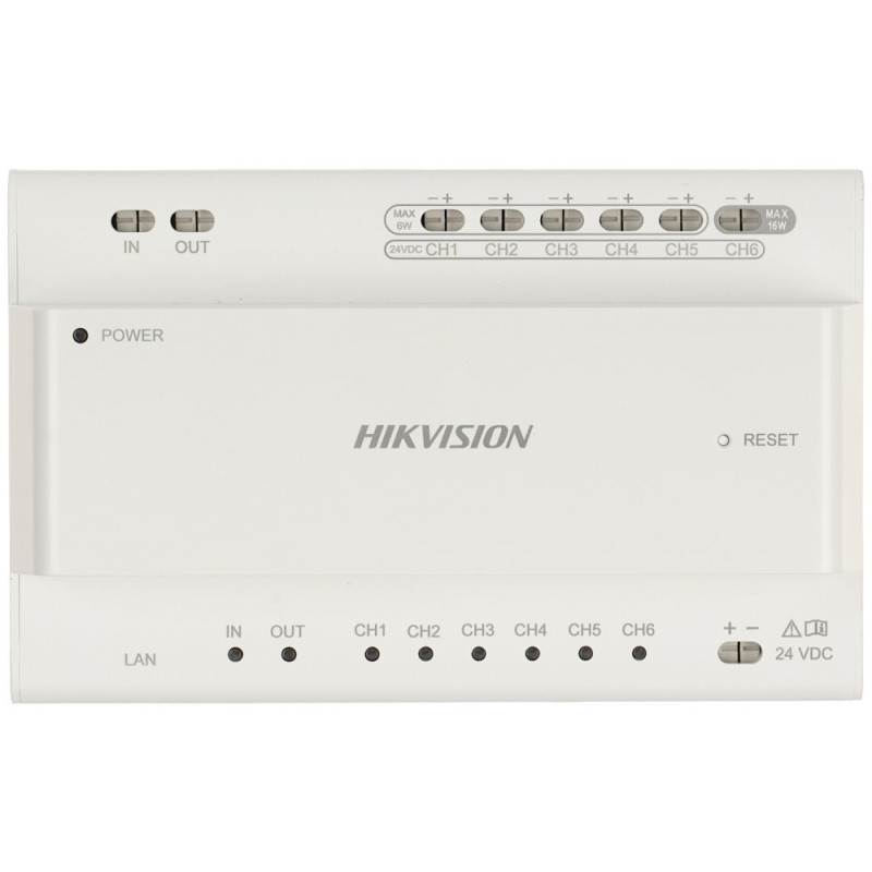Hikvision DS-KAD706Y - Video/Audio distributor-injektor až pre 6 zariadení