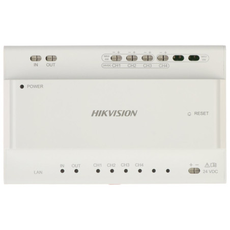 Hikvision DS-KAD704Y - Video/Audio distributor-injektor až pre 4 zariadení