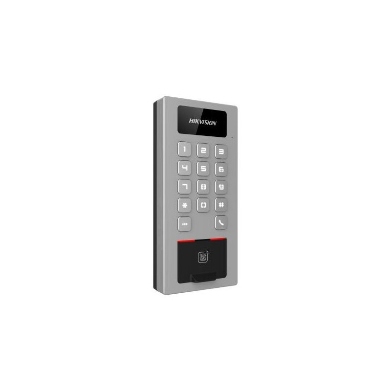 Hikvision DS-K1T502DBFWX - IP interkom/vstupný terminál s čítačkou Mifare kariet a odtlačkov prstov