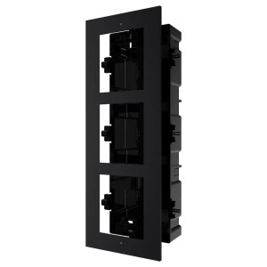 Hikvision DS-KD-ACF3/Black BV - 3-rámček interkomu pre zápustnú montáž, čierny