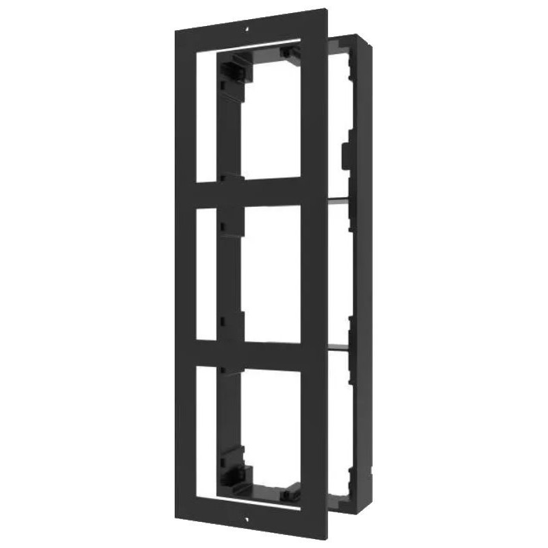 Hikvision DS-KD-ACW3/BLACK - 3-rámček interkomu pre povrchovú montáž; čierny