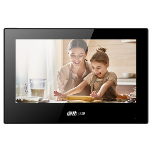 Dahua Bytový monitor IP/ touch 7" 1024x600/ Ethernet+WiFi/ PoE 802.3af/ pamäť/ CZ menu/ Android 8.1/ čierny