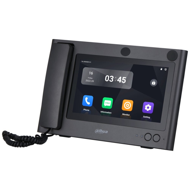 Dahua Recepčný monitor IP/ touch 10" 1024x600/ HDMI-out/ Ethernet/ DC12V/ pamäť/ CZ menu/ čierny