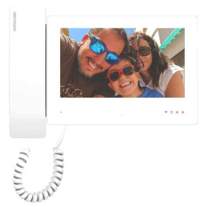 Hikvision DS-KH7300EY-THE2/White - 2-žilový 7“ dotykový monitor so slúchadlom, biely