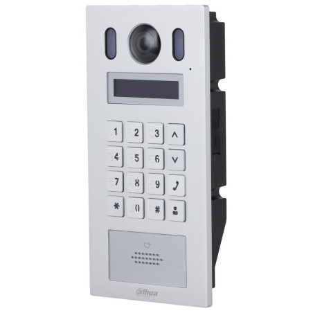 Dahua Dverová stanica dual IP a IP 2-vodič/ klávesnica/ 2Mpix 140st/ RFID 13,56MHz/ LCD 2,3"/ PoE 802.3af/ IP65/ IK08