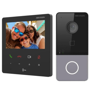 Hikvision DS-KIS606-P - Súprava IP videotelefónu, bytový monitor + dverová stanica + 2x zdroj