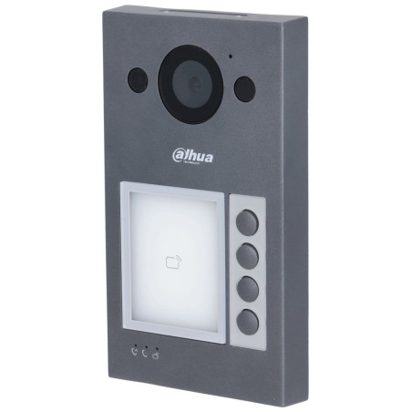 Dahua Dverová stanica 2-vodič/ 1-4x zvonček/ 2Mpix 125st/ RFID 13,56MHz/ PoE802.3af/ IP65/IK08/ hliník/ povrch montáž