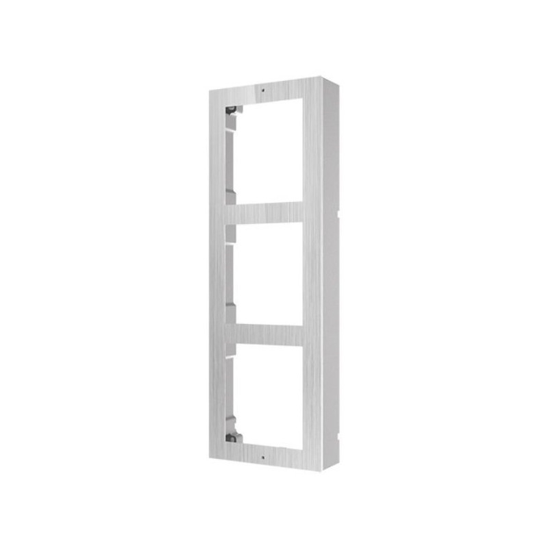 Hikvision DS-KD-ACW3/S - 3-rámček interkomu pre povrchovú montáž; nerez
