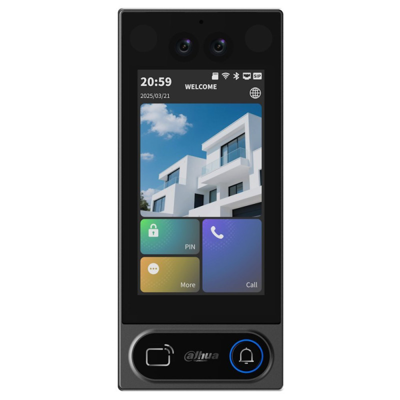 Dahua Dverová stanica IP/ 5" LCD 1280x720/ 2Mpix 119st WDR/ IP65/ PoE/ WiFi/ RFID, BT, kód, tvár, app