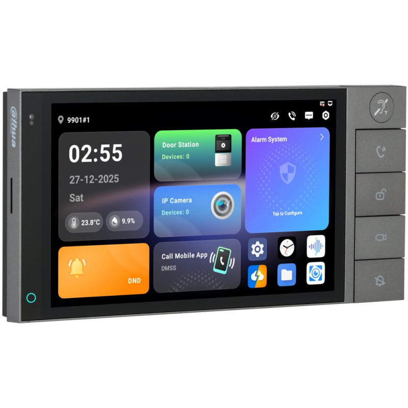 Dahua Smarthome IP a 2-vodič/ touch 7" 1024x600/ WiFi, BT, Zigbee/ Android14/ povrchový/ induk. slučka T-coil/ mech. tlač