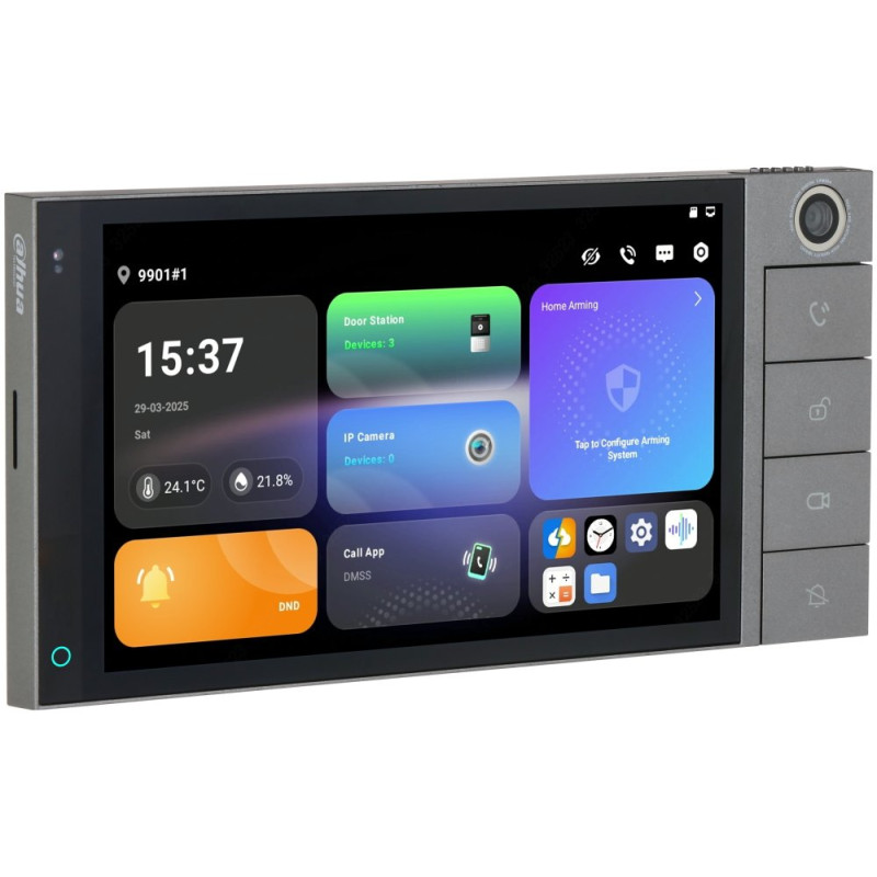 Dahua Smarthome IP a 4-vodič/ touch 7" 1024x600/ WiFi, BT, Zigbee/ Android14/ zápustný/ kamera 2Mpix/ mech. tlačidlá