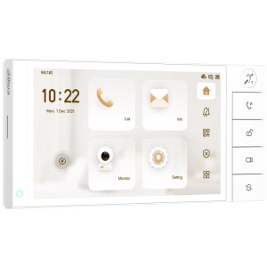 Dahua Bytový monitor IP/ touch 7" 1024x600/ Ethernet+WiFi/ PoE/ pamäť/ CZ menu/ povrchový/ biely/ induk. slučka