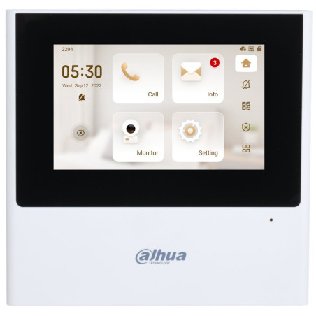 Dahua Bytový monitor 2-vodič/ touch 4,3" 480x272/ CZ menu/ bielo-čierny