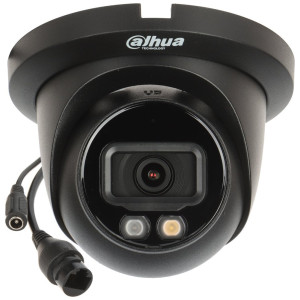 Dahua IPC Entry 4Mpix 30fps FullColor turret 2,8mm (94st) WDR IR+white 30m mikrofón detekcia osôb čierna
