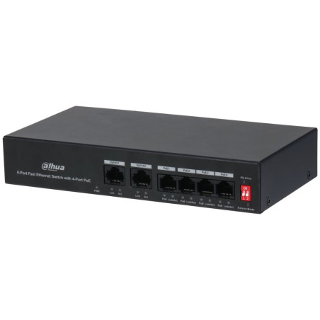 Dahua PFS3006-4ET-36 – PoE switch 4× PoE, 36 W