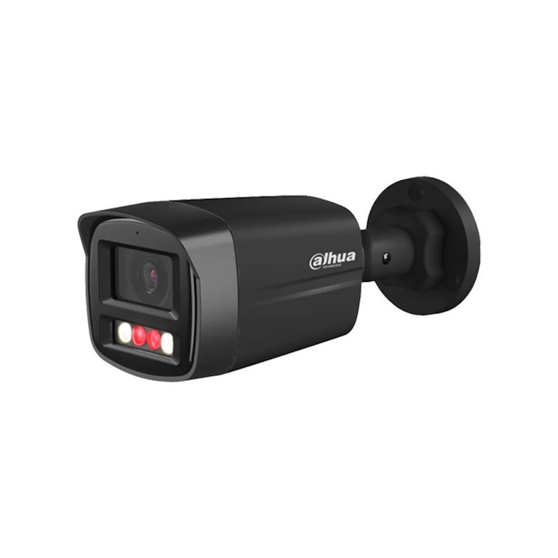 Dahua IPC Entry 4Mpix 30fps FullColor bullet 2,8mm (94st) WDR IR+white 50m mikrofón detekcia osôb čierna