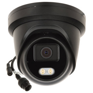 Hikvision DS-2CD2347G2-LU(BLACK)(2.8mm)(C) - 4MPix IP Turret ColorVu AcuSense kamera; LED 30m, WDR 130dB, mikrofón,čierna