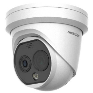 Hikvision DS-2TD1228T-2/QA - IP Turret termo-optická kamera; objektív 2,1mm, IR 15m, Audio,Alarm, blikač, Fire detection